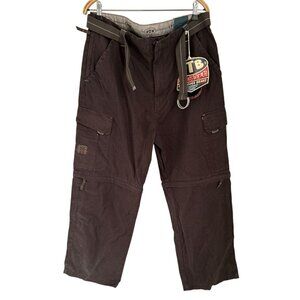 Vtg OTB Cargo Pants Brown Denim Carpenter Pants Hip Hop Baggy Skate